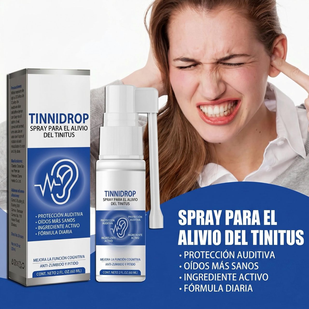 Tinnidrop Spray® - Alivio Garantizado para la Tinnitus.